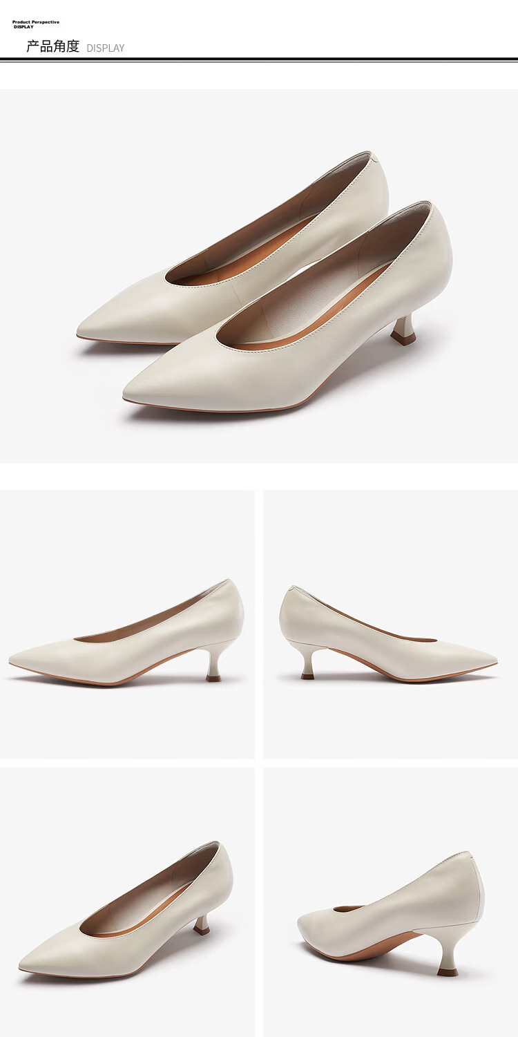 Laird 2026 New Comfortable Commuter Office Pointed Toe Lambskin Thin Heel Women's Pumps 52304 Truffle Black BKK 39 11