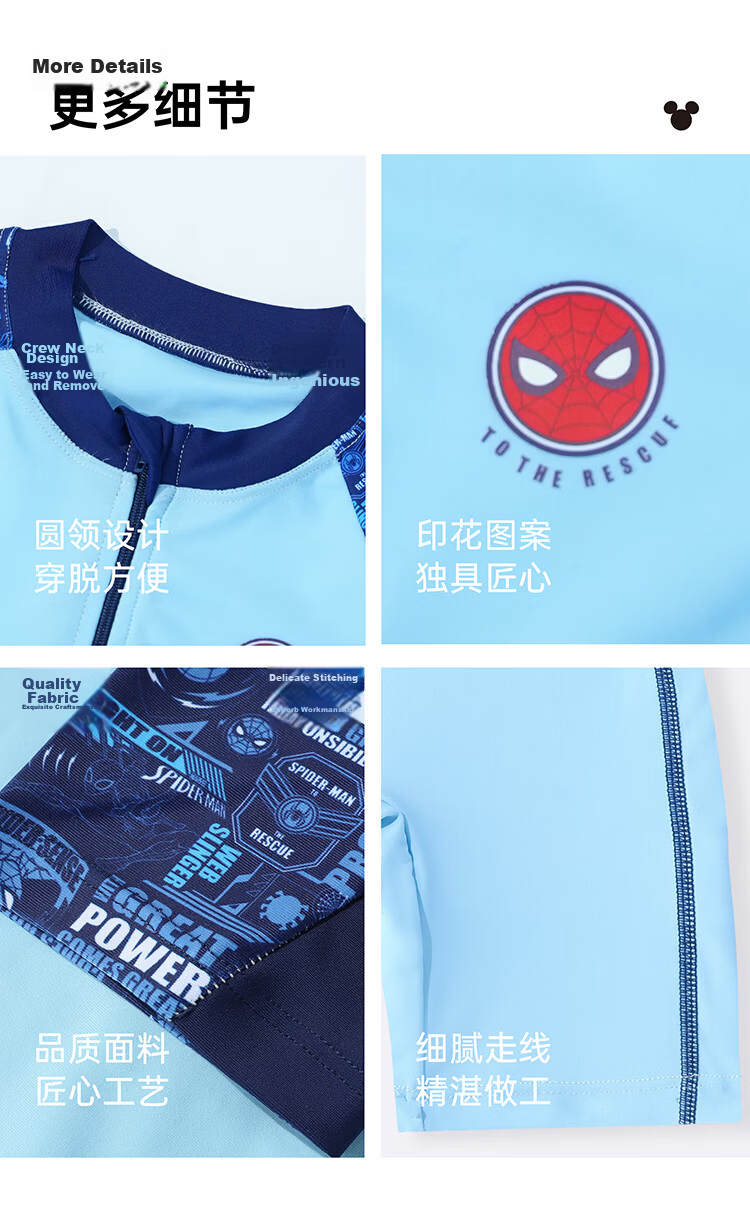 Disney Kids Boys One-Piece Swimwear Spiderman Blue D36052S2F Size 130 14