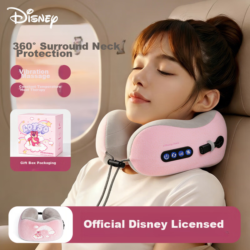 Disney Strawberry Bear U-Shaped Neck Massage Pillow Cervical Massager Shoulder Neck Massager Birthday Gift for Girlfriend Woman Wife Graduation Gift
