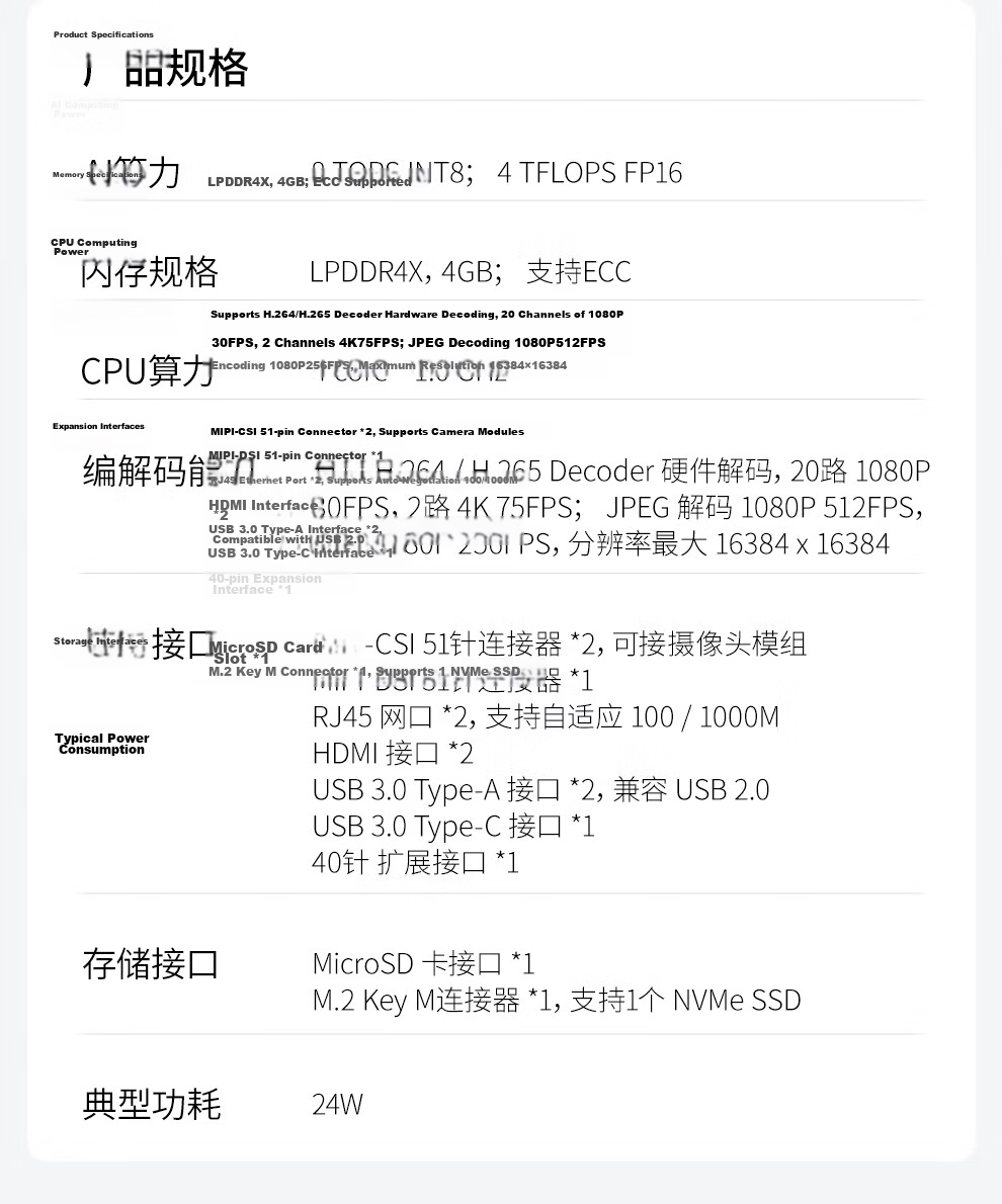 LOBOROBOT Huawei Ascend Atlas 200i DK A2 CLB Ascend Developer Kit 4G/8Tops Industrial Development Board 9