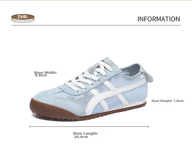 ZHR ZEZEDER Women's Summer Mesh Breathable White Lightweight Flat Sports Shoes BT102PE Silver 38 8
