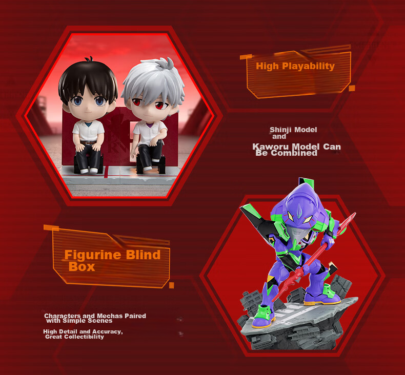 Funism EVA Blind Box Figurine, New Gundam War Supplement Plan Second Wave, Birthday Gift, Single Box 5