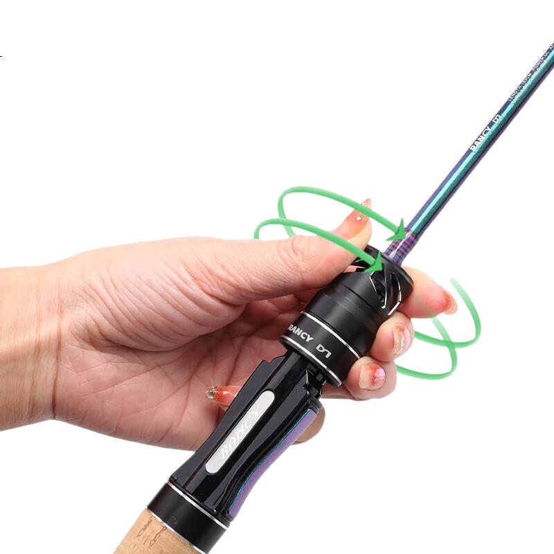 FishingFans Lanxi UL Micro Maokou Lure Rod Fuji O-Ring Ultra-Light Carbon Stream Fishing Rod 1.53m Straight Handle Rod
