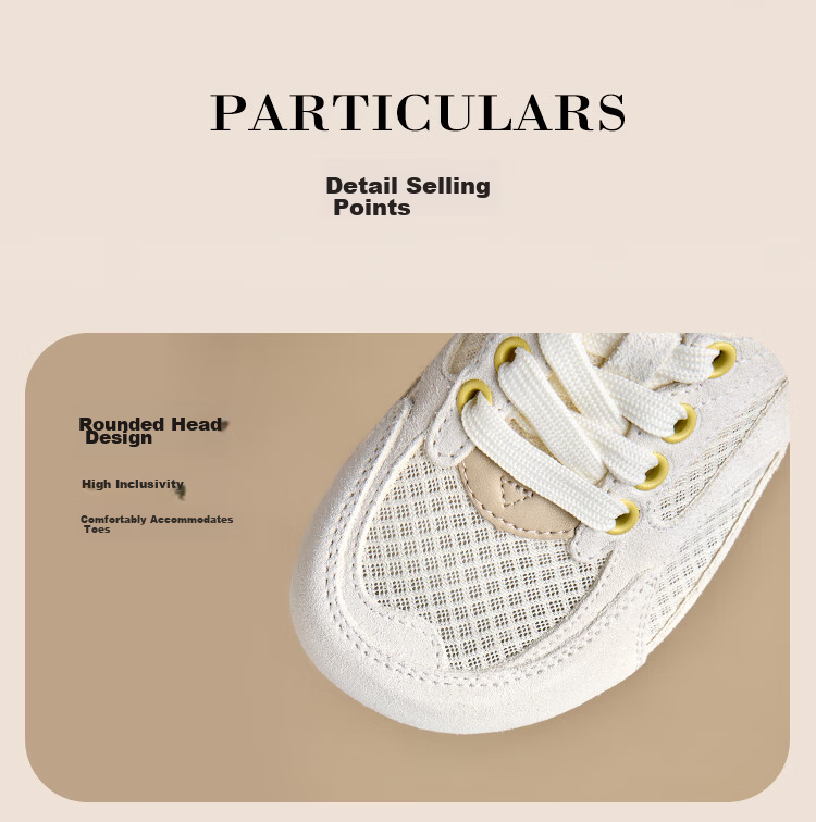 Zhuoshini Women's Mesh Breathable German Shepherd Training Shoes 2026 Summer New Soft Sole Casual Sports Shoes Beige Size 38 9