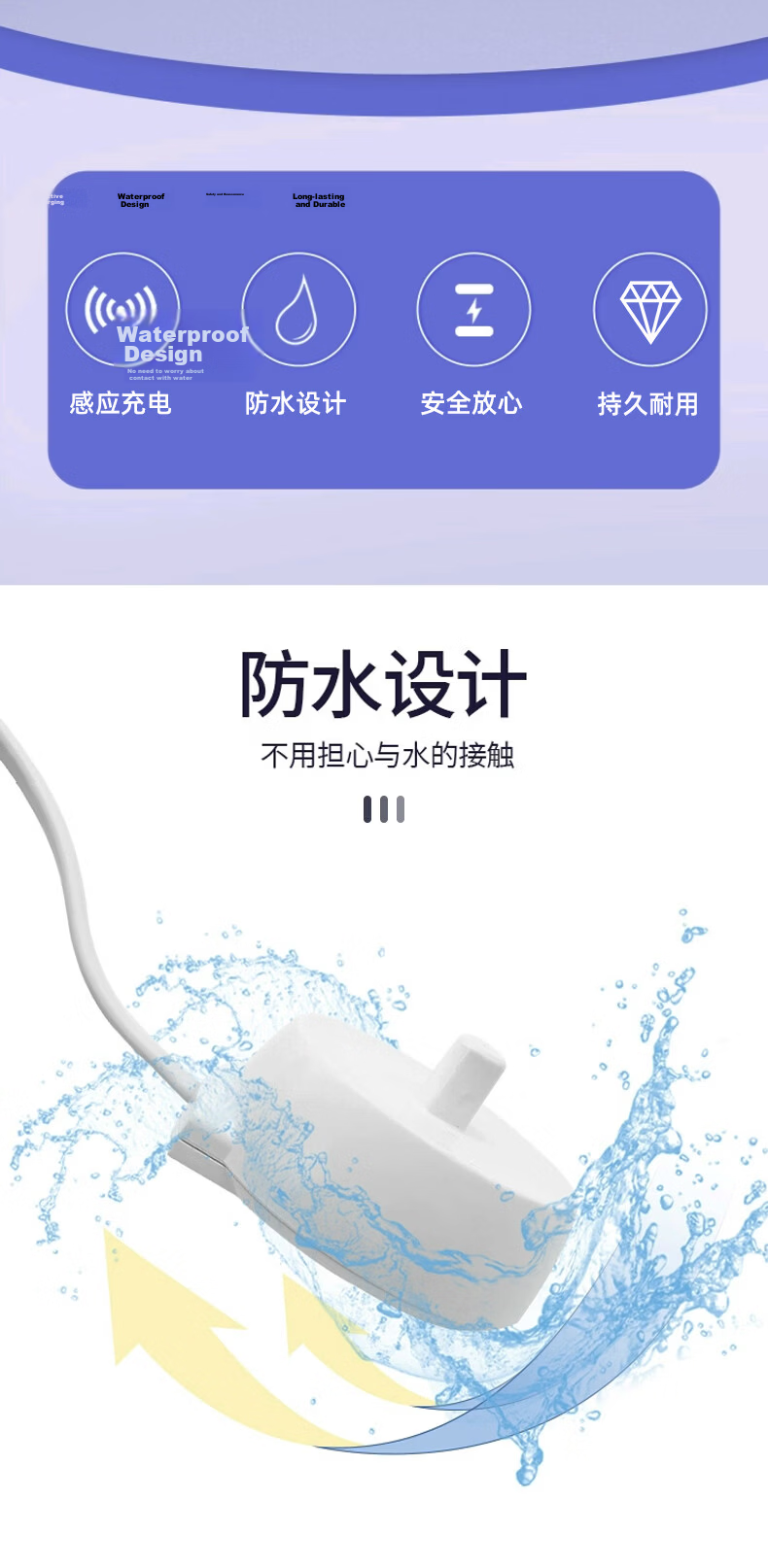 AIDAMO Compatible Oral-B Electric Toothbrush Charger Base D100/103K/P4000/2000/io3/io5/Pro4 Ultra/3757/3756/iO Kids Toothbrush 2