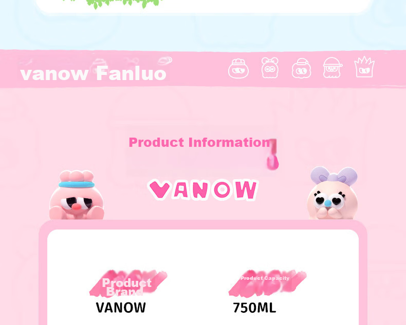 Vanow Kids Straw Insulated Water Bottle 2026 New High-Value Student Large Capacity Portable Cute Tumbler 27