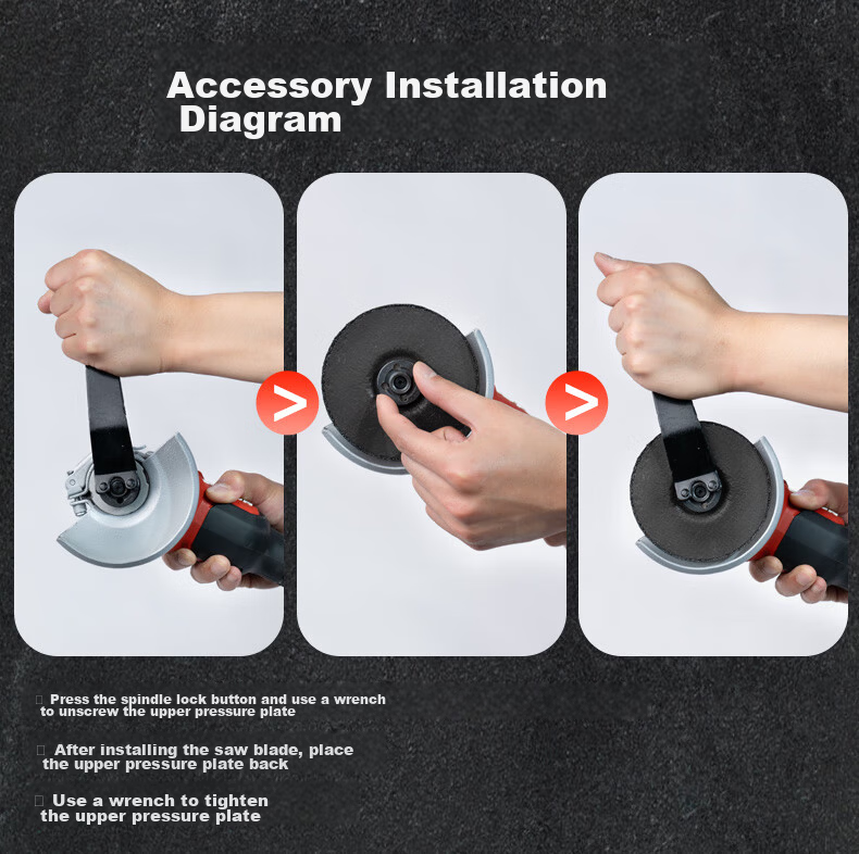 Devon 20V Lithium Battery Cordless Angle Grinder Brushless High-Speed Variable Speed Cutting and Grinding Machine 2908 Single Battery 5.0 Fast Charger 12