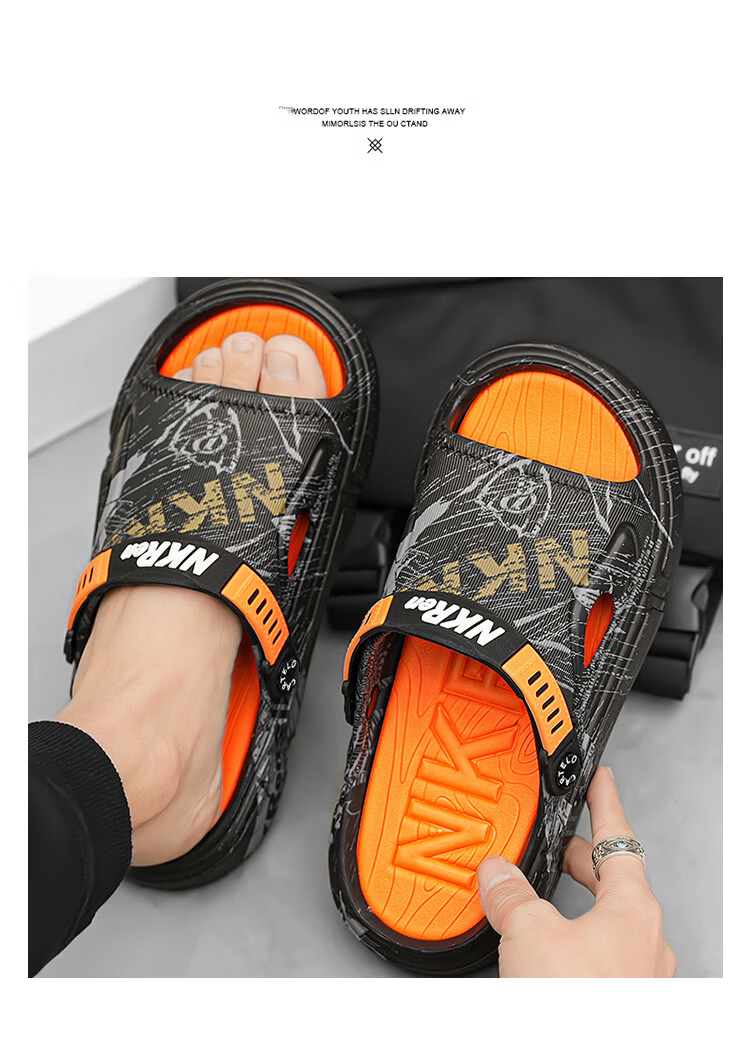 CARTELO Men's Summer Slippers Dual-Wear Driving Sandals Thick-Soled Casual Beach Sandals 15