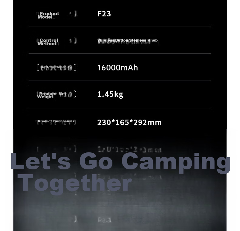 Inku AI Tracking Outdoor Cooling Fan Camping Rechargeable Fan Long Battery Life Large Capacity Portable USB Fishing Tent Warehouse Factory Cooling Device 33