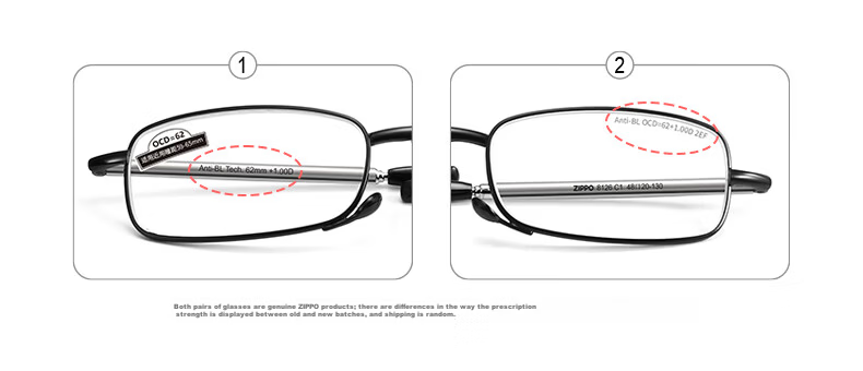 ZIPPO Women's Folding Portable Reading Glasses Fashion Imported Lenses HD Blue Light Blocking Red 8106 250° 31