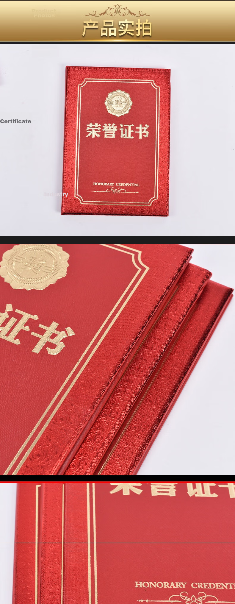 Lüwen Large 12K/10-Pack Glossy Medal Honor Certificate Covers Customizable Printable Blank Award Certificates Training Commendation with 20 A4 Inserts 9