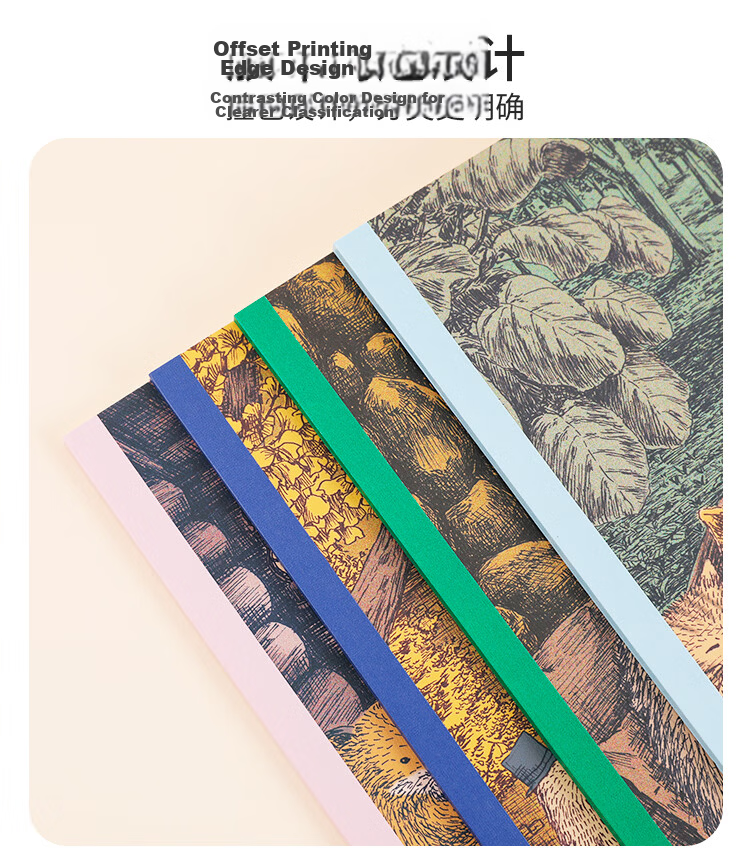 Kokuyo Softcover Notebook B5/40 Pages/8mm Ruled Illustrator Wireless Binding Writing Notebook Starry Story 4-Pack WCN-DNB54-J173 14