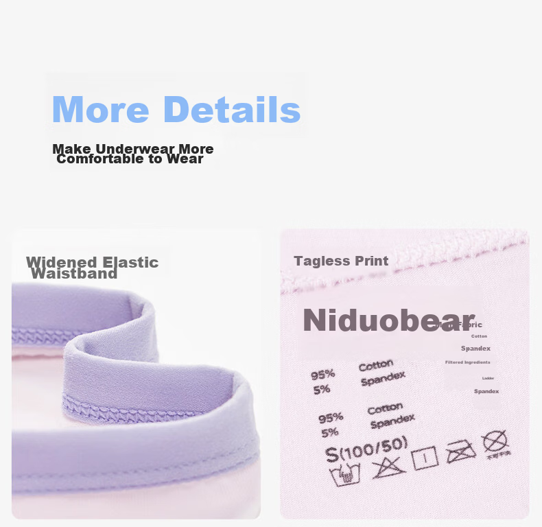 Niduoxiong Children's Underwear, Pure Cotton, Girls' Triangle Panties, Baby Girl Shorts, Toddler And Young Girl Shorts, No Wedgie 30