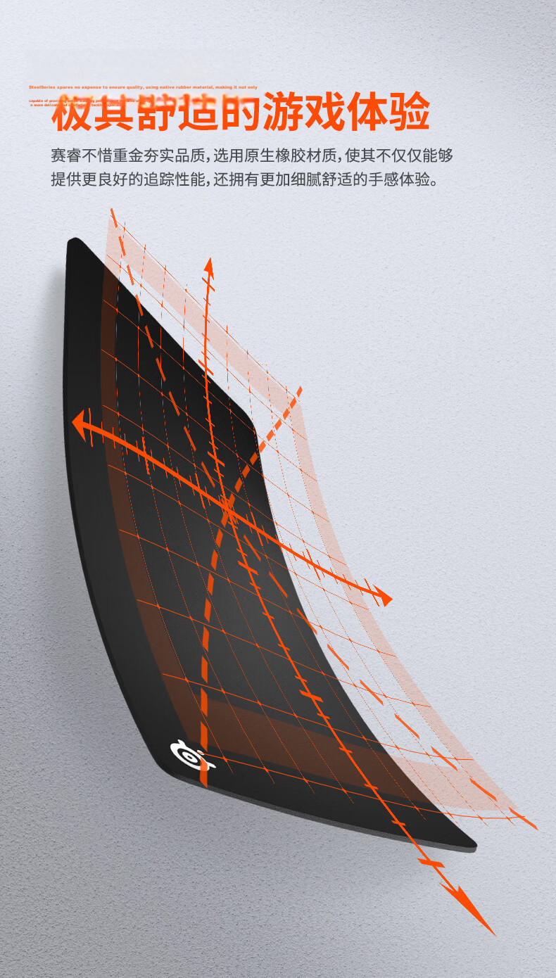 SteelSeries QcK Large (QcK+) Gaming Mouse Pad Large Donk Style FPS Smooth Mousepad CSGO Dota L Size 450x400x2mm 5