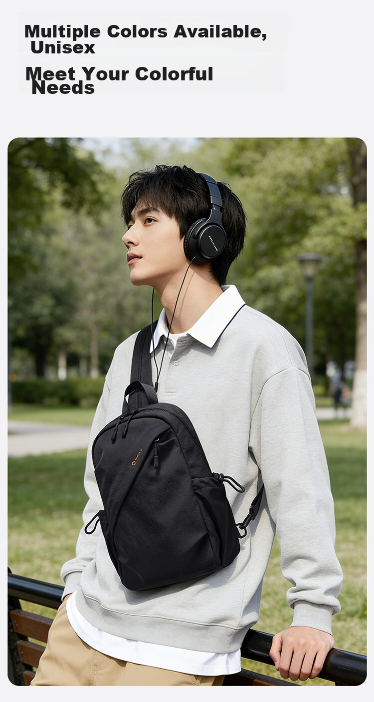 GOLF Lightweight Crossbody Bag Unisex Casual Sports Chest Bag Outdoor Cycling iPad Shoulder Bag Multifunctional Small Backpack 5