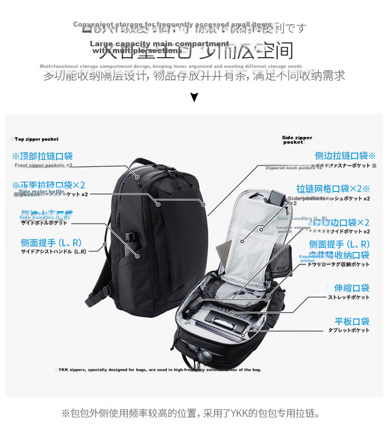 ELECOM MNL City Pack Urban Commuter Backpack High-End Sturdy Business Travel Large Capacity Laptop Bag for Men 20