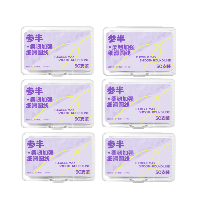 Canhalf Flexible Strengthened Dental Floss Strong Pull Non-Snag High Toughness Break-Resistant Dental Floss Picks Deep Cleaning Toothpicks 6 Boxes 300 Pieces