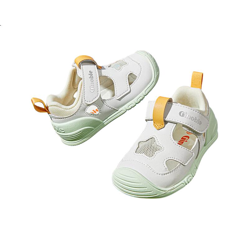 Ginoble Breathable Sandals Toddler First Walkers 2026 Summer Baby Shoes 0-1 Year Unisex GB2563 White