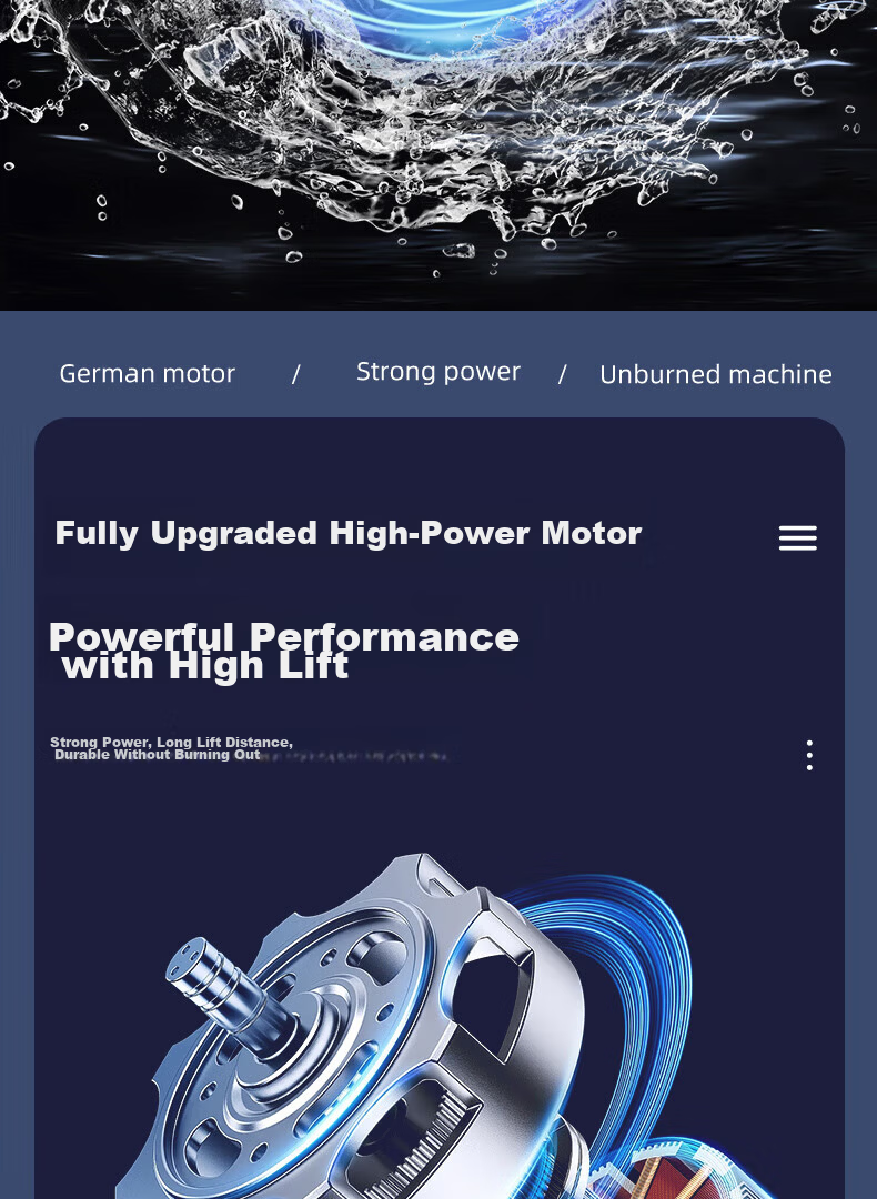 Delixi DC Submersible Pump Agricultural Water Pump Electric Vehicle Water Pump Household High Lift Well Small Water Pump 10