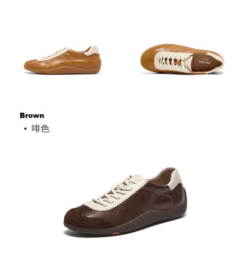 BataBata Patented Antibacterial Soft Elastic Prince Qi Tong Style Sheepskin German Training Shoes for Women 2026 Casual Sports Shoes 15