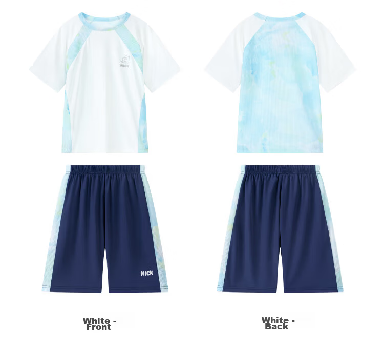 Disney Boys Quick-Dry Summer Set 2026 Sun Protection Ice Silk Mesh Short Sleeve T-Shirt and Shorts Two-Piece Set Navy Blue Size 130 12
