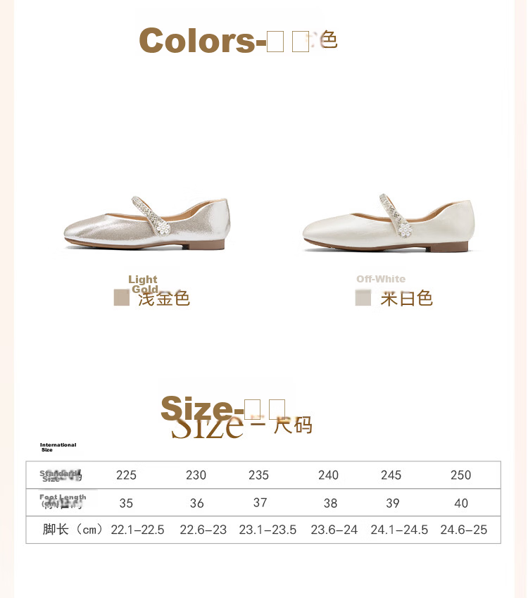Zhuoshini Dress Single Shoes 2026 New Spring Autumn Qipao French Mary Jane Women's Flat Low Heel Leather Shoes Light Gold 38 6