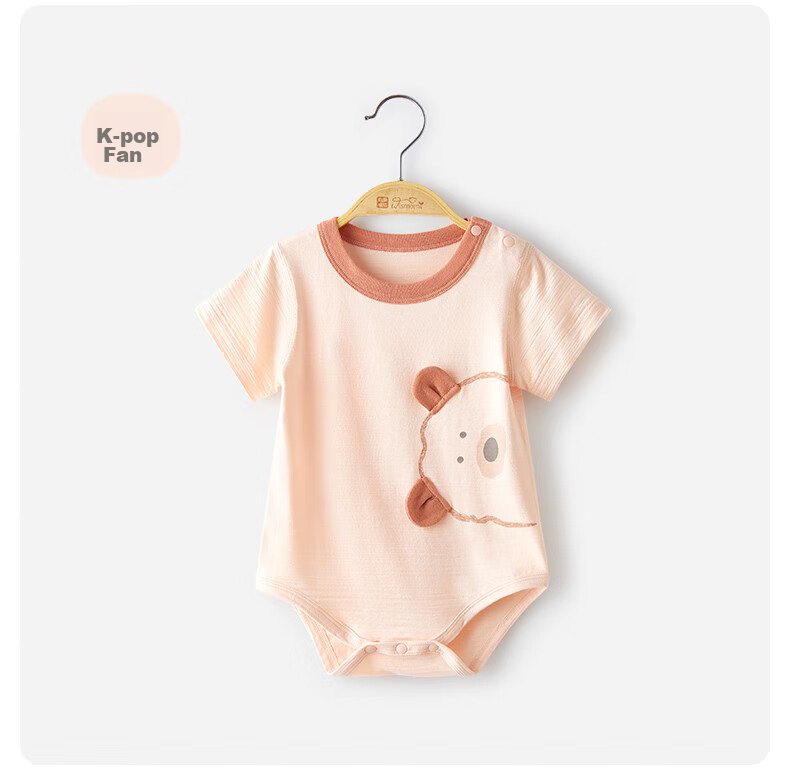 Wismorni Newborn Short-Sleeve Bodysuit, Summer Clothing for Baby Boys And Girls, Triangle Thin Romper, Summer Outfit 6