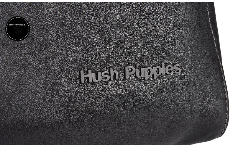 Hush Puppies Briefcase, Men's Handbag, Genuine Leather, Business Large Capacity Laptop Bag, 14 Inches, Gift for Boyfriend 4
