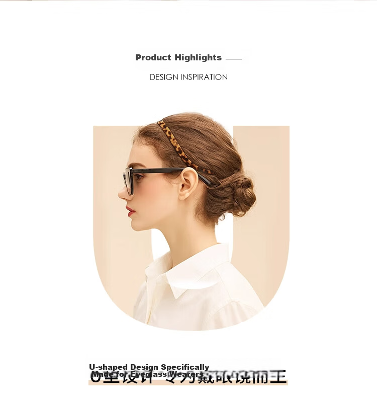 Aji Bean Leopard Print Acetate Headband Women's Lightweight Luxury Thin Hairband Spring Summer New 2