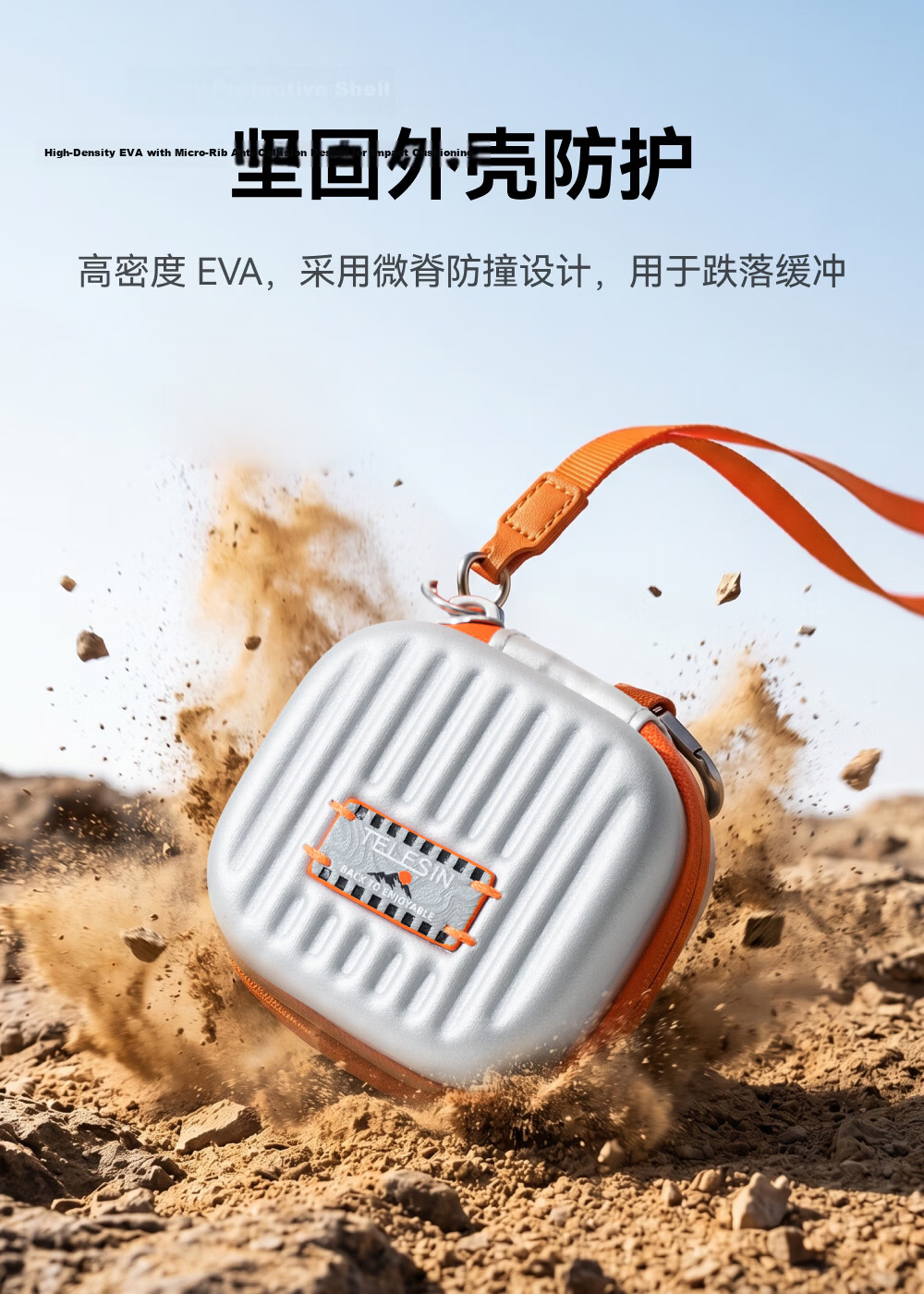 TELESIN Sports Camera Filter Storage Bag Compatible with DJI Action 6/5/4/Nano, Feiyu Ace Pro 2, GoPro Filter Storage Protective Case 8