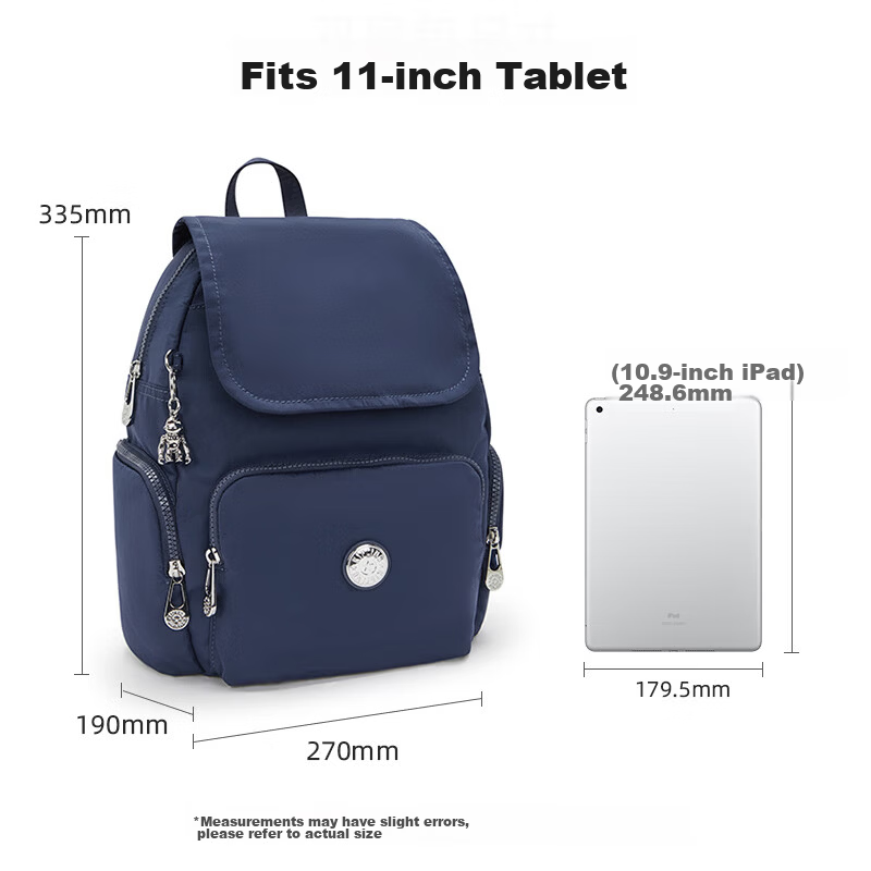 Kaplin Fashionable Practical Travel Gift Monkey Backpack CITY ZIP S Infinite Blue Birthday Present 1