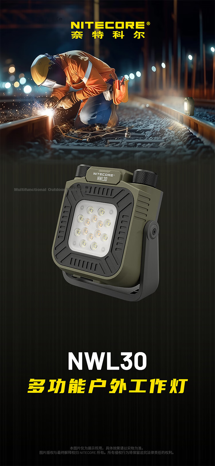 NITECORE NWL30 Outdoor Work Light Multifunctional Illumination Mosquito Repellent Nighttime Automotive Repair Light 1