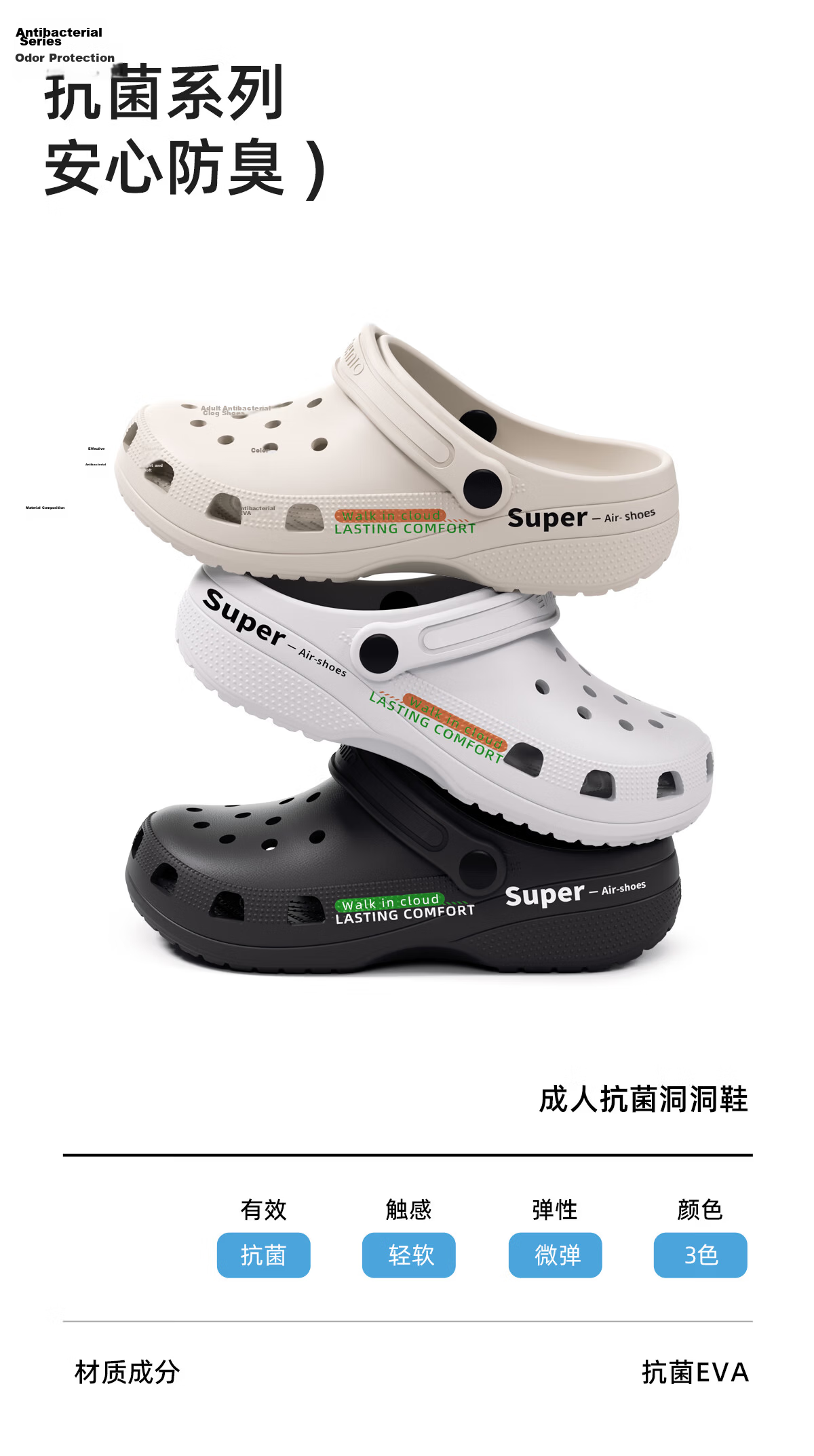 Lidani Antibacterial Odor-Resistant Men's Summer 2026 New EVA Soft Sole Beach Outdoor Non-Slip Sandals 2