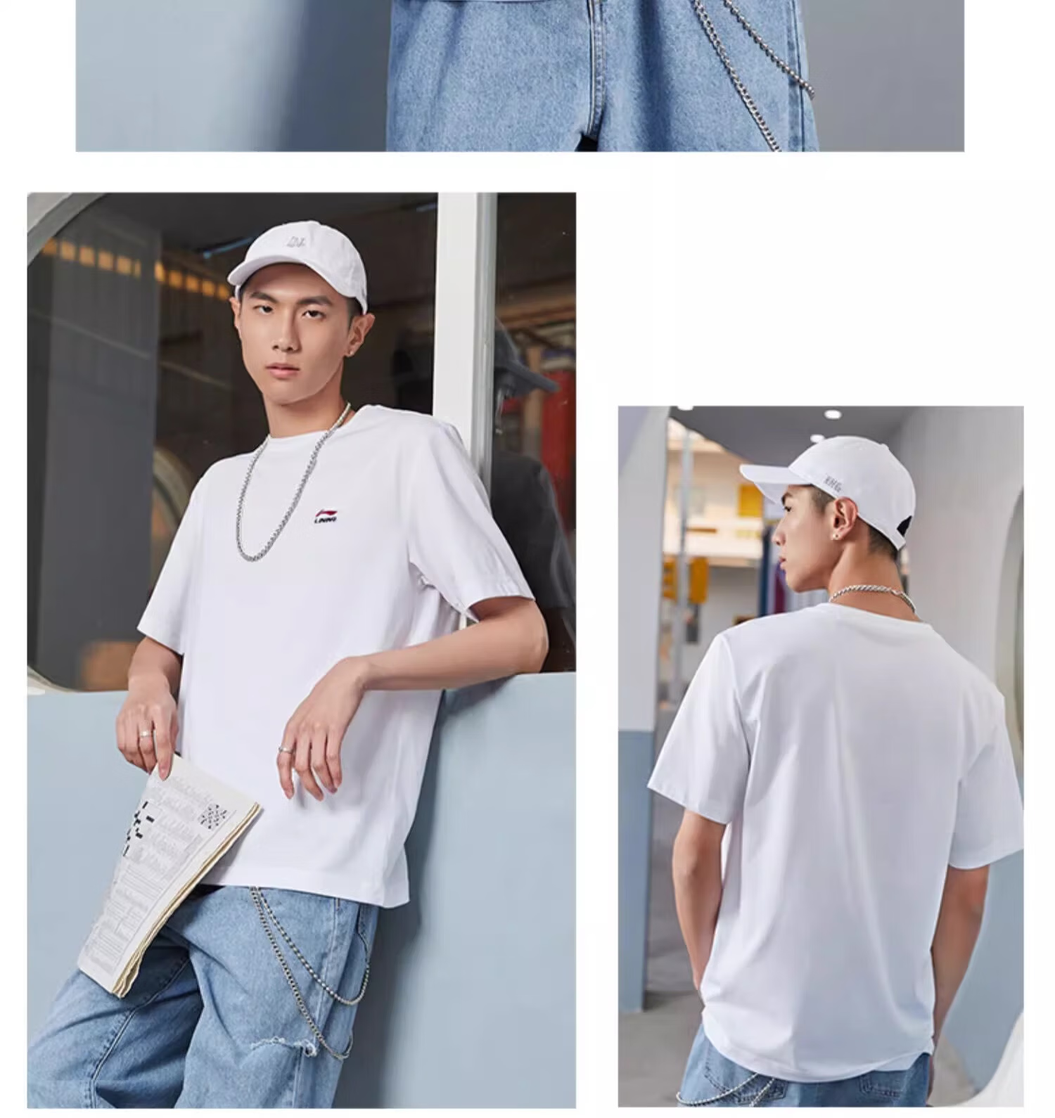 LI-NING Men's Summer Comfortable Lightweight Breathable Crew Neck Casual Fashion Versatile Sports T-Shirt 3