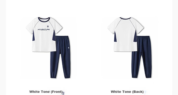 BALABALA Boys' Short-Sleeve Set, Children's Two-Piece Outfit for Older Kids, 2026 New Summer Style, Moisture-Wicking Quick-Dry T-Shirt And Pants 11