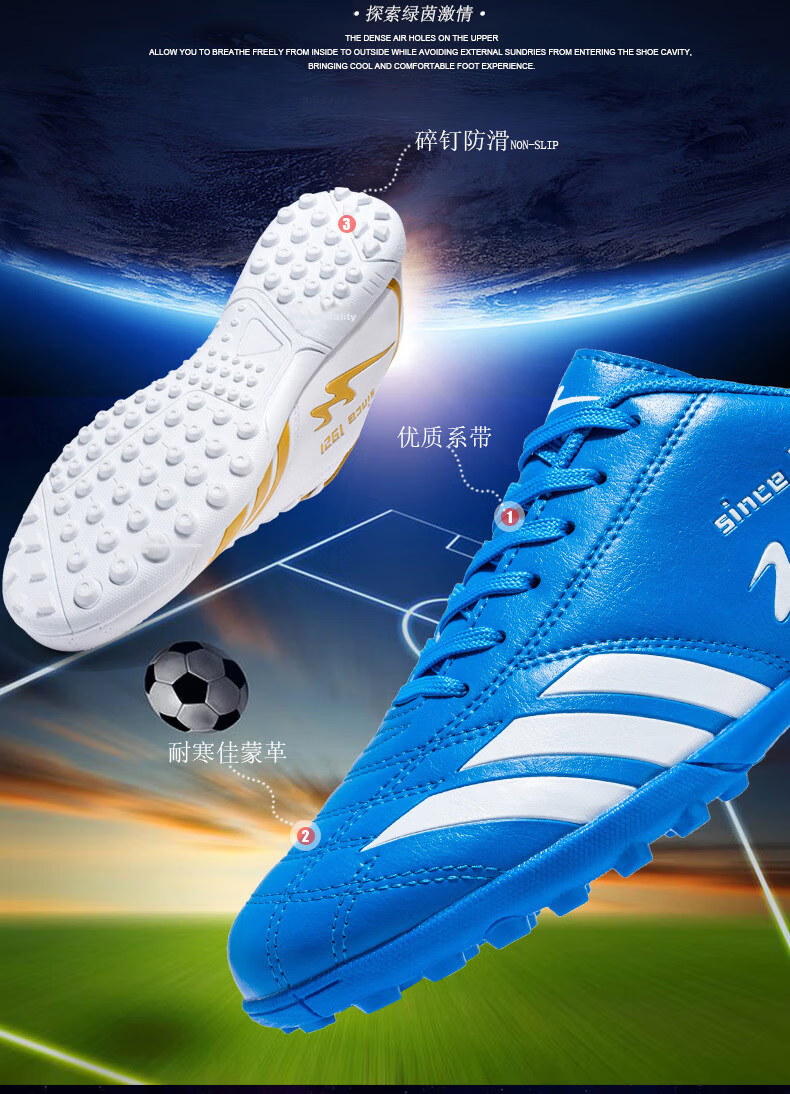 Shuangxing Soccer Shoes for Men TF Turf Cleats Adult Youth Non-Slip Wear-Resistant Professional Competition Training Cleats Black And Green Size 39 3