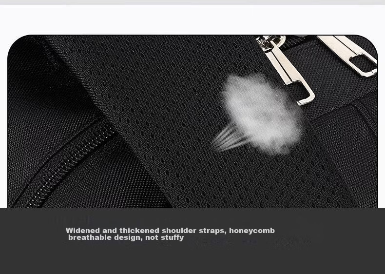 Warrior Large Capacity Men's Backpack Student School Bag Commuter Casual Business Travel 17.3-inch Laptop Bag 8