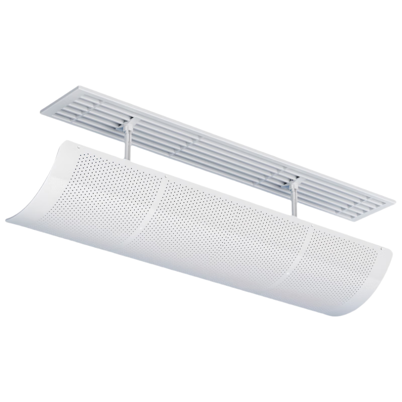 Yeebarle Central Air Conditioning Wind Deflector, Full Protection against Direct Blowing for Side-Hanging And Ceiling-Mounted Units, Baby Office Use, 90cm Multi-Hole, 5217
