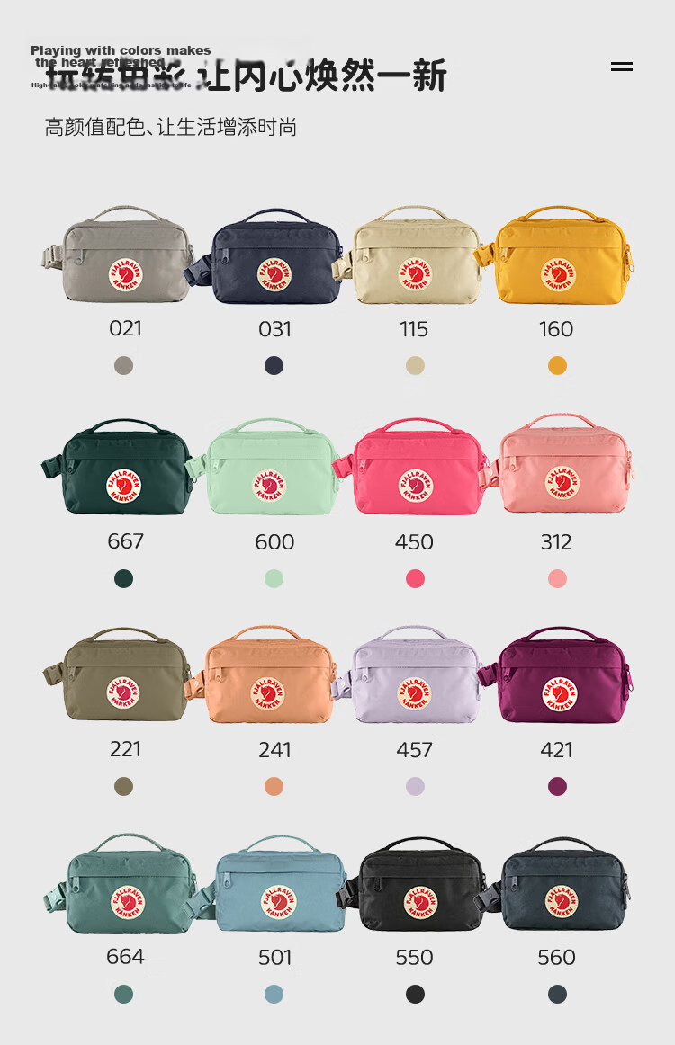 Fjällräven Classic Shoulder Bag Crossbody Trendy Waist Bag Backpack 23796-457 Lavender Purple 2L 7