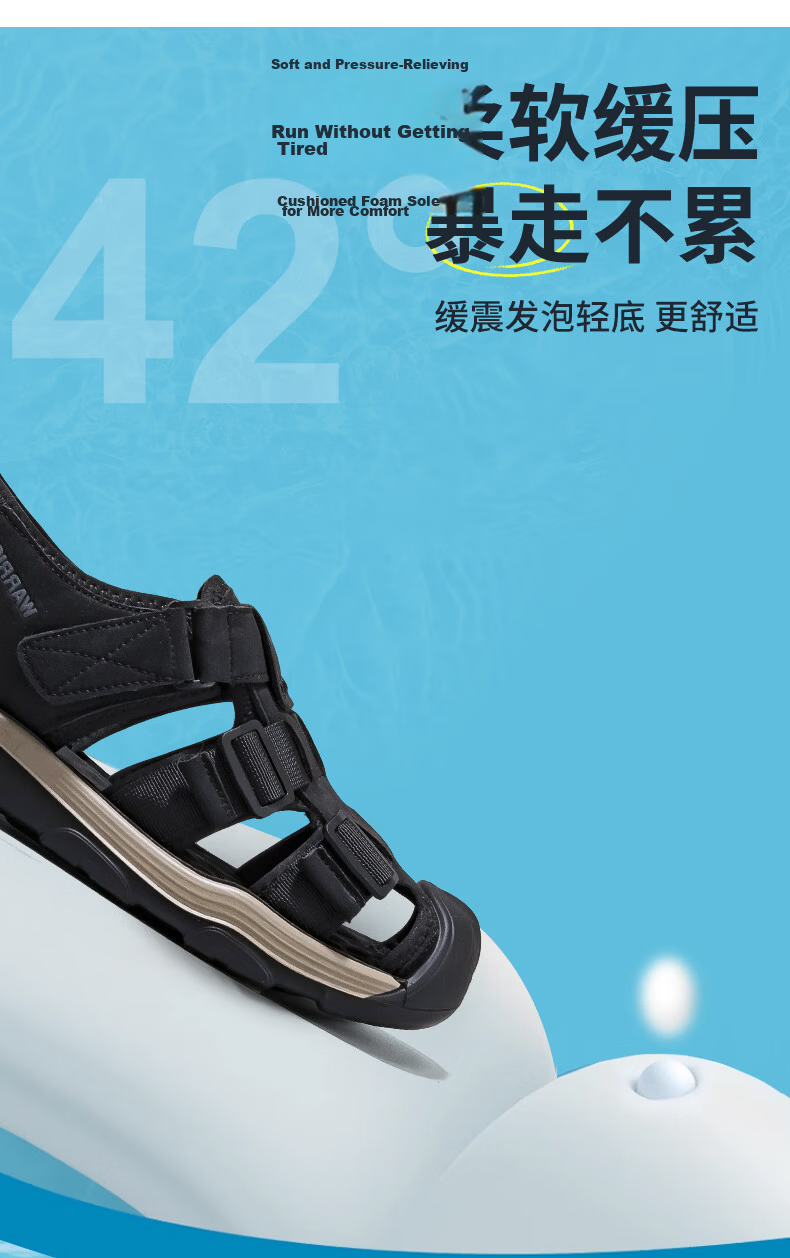 Warrior Official Men's Summer 226 New Men's Sandals Beach Shoes Men's Creek Hiking Water Shoes Men's Clogs 4