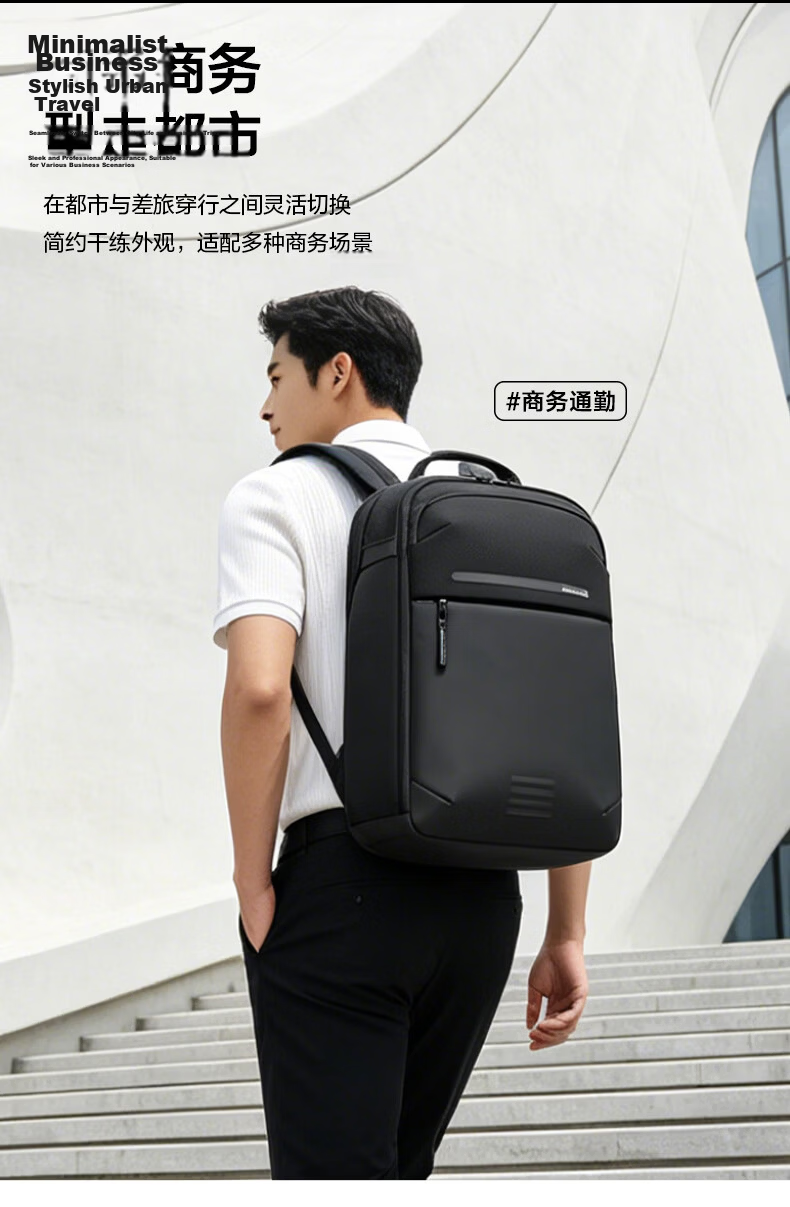 Samsonite KS6 15.6-inch Laptop Backpack Men's Business Travel Commuter Large Capacity Black 3