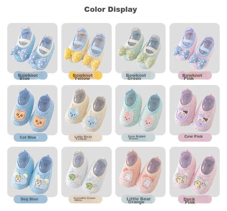 9i9 Baby Walking Shoes Summer Bowknot Girls Breathable Mesh Soft Sole Non-slip Floor Socks B70 Aqua Green Size 13 3