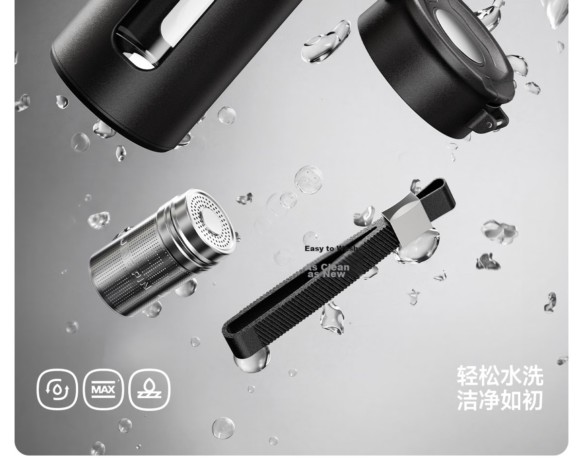 NRMEi Men's Tea Cup - Shatterproof, Explosion-Proof, High-Temperature Resistant Glass Water Cup with Magnetic Separation for Personal Use 24