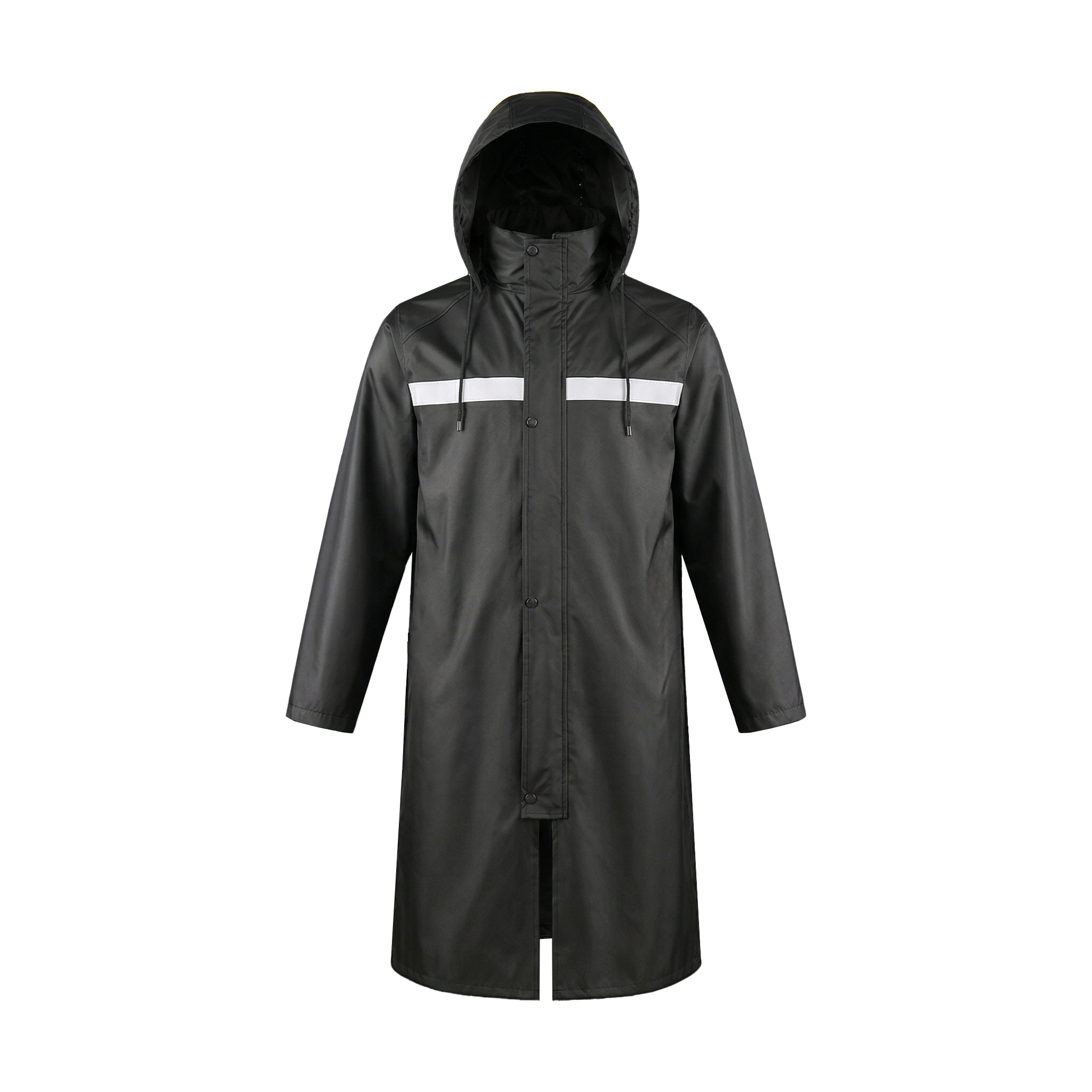Shengli Adult Raincoat Anti-Rainstorm Oxford Fabric Integrated Full-Body Reflective Waterproof Outdoor Construction Rain Poncho AR1-005 Black 3XL