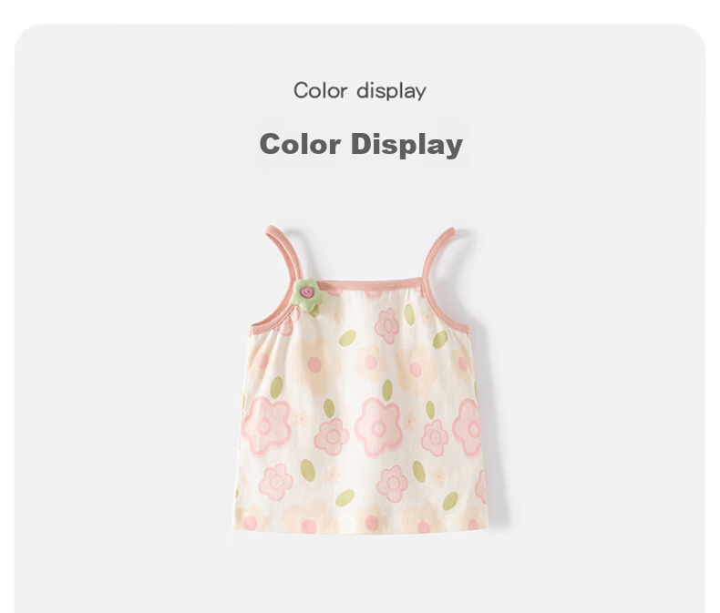 Banxidi Girls' Summer 2026 New Stylish Princess Baby Sleeveless Tank Top Thin Children's Clothing 3