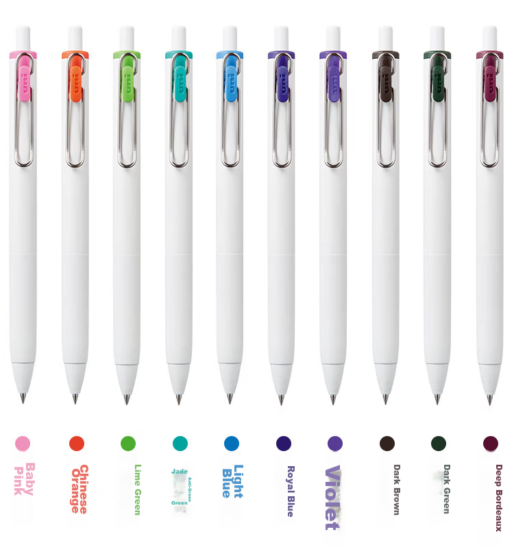 Uni-Mitsubishi Uni-Ball One Series, Small Concentric Core Blue Gel Pen, High Aesthetic Value, 0.5mm Blue Signing Pen UMN-S 5 Pieces 13
