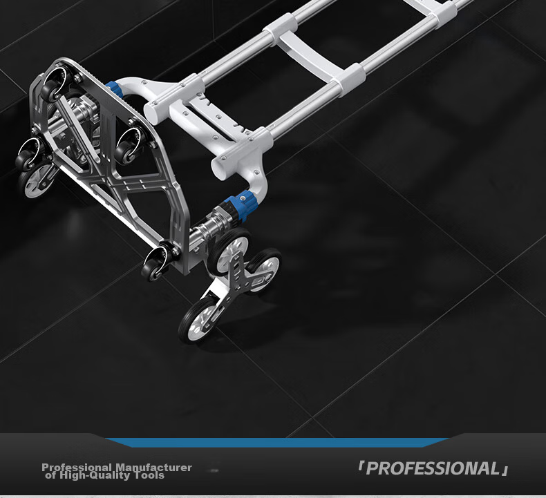 HYUNDAI Aluminum Alloy Folding Hand Cart with Wear-Resistant Wheels, Shopping Bag, and Swivel Wheels 13