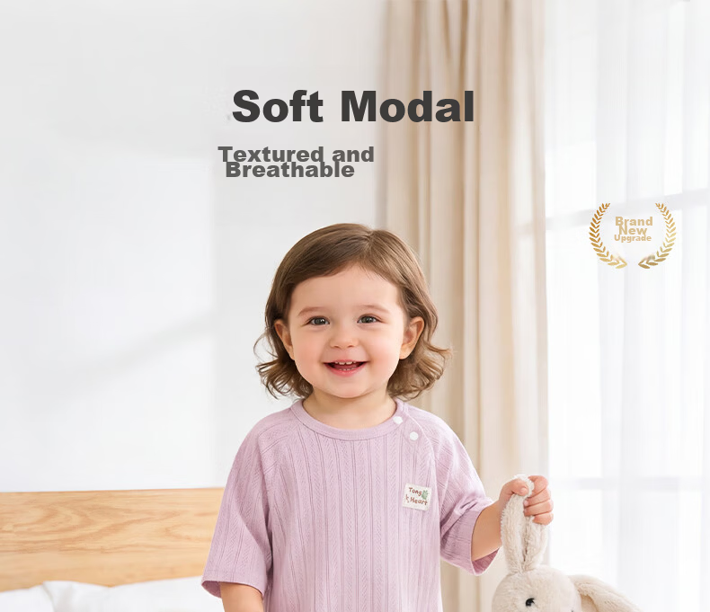 Tonglian Chuxin [Lenzing Modal] Baby Summer Sleep Robe Newborn Pajamas One-piece Children's Nightgown 1