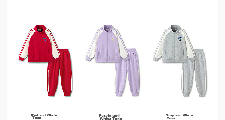 Balabala Kids Clothing Children's Two-Piece Set Baby Girls Boys 2026 Spring Four-Way Stretch Campus Style Student Sportswear 13