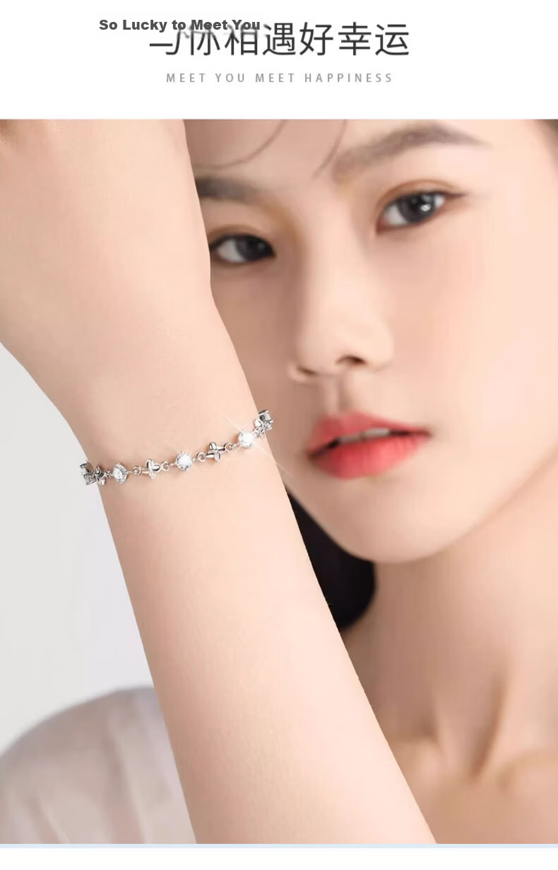 Kefuni Lucky Four-Leaf Clover Bracelet for Women 2026 New Niche Light Luxury High-End Birthday Qixi Festival Gift for Girlfriend 17